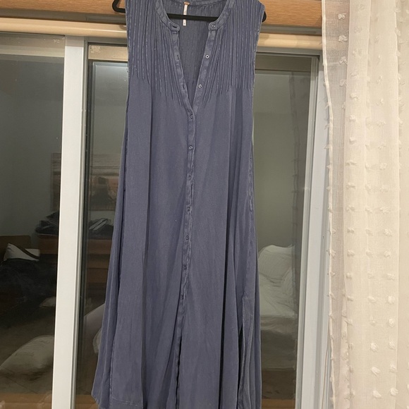 Free People Pintucked Midi Dress - Picture 4 of 5